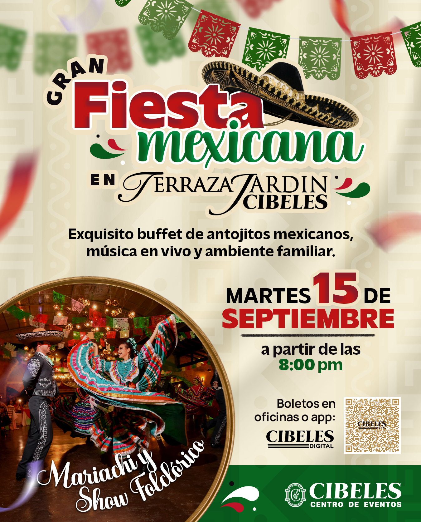 Gran Fiesta Mexicana en Terraza Jardín 🇲🇽